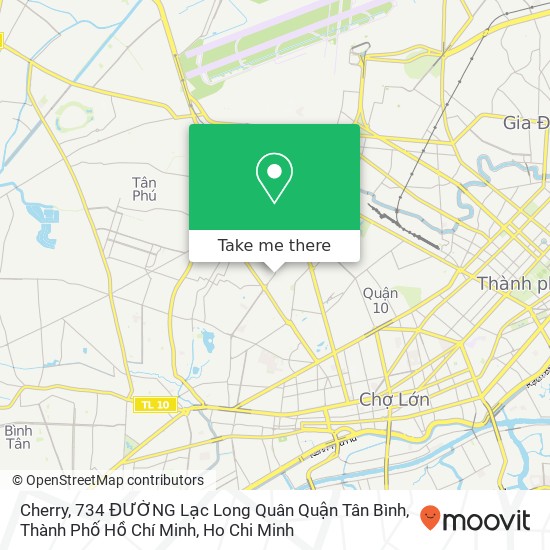 Cherry, 734 ĐƯỜNG Lạc Long Quân Quận Tân Bình, Thành Phố Hồ Chí Minh map