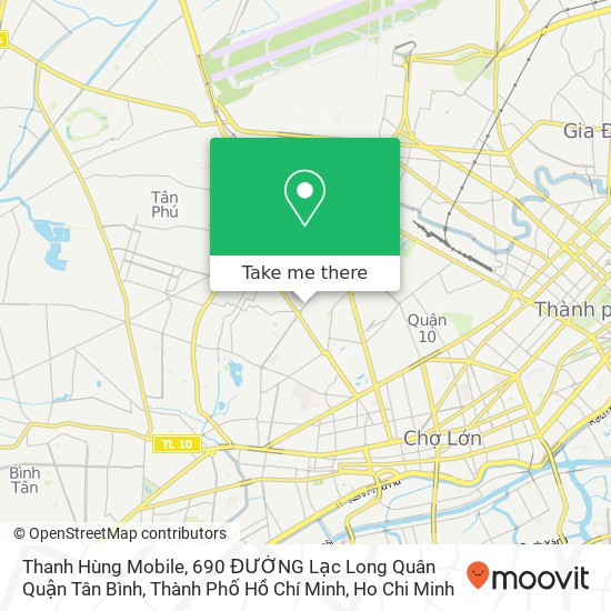 Thanh Hùng Mobile, 690 ĐƯỜNG Lạc Long Quân Quận Tân Bình, Thành Phố Hồ Chí Minh map