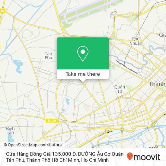 Cửa Hàng Đồng Giá 135.000 Đ, ĐƯỜNG Âu Cơ Quận Tân Phú, Thành Phố Hồ Chí Minh map