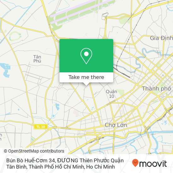 Bún Bò Huế-Cơm 34, ĐƯỜNG Thiên Phước Quận Tân Bình, Thành Phố Hồ Chí Minh map