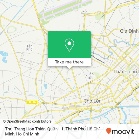 Thời Trang Hoa Thiên, Quận 11, Thành Phố Hồ Chí Minh map