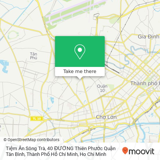 Tiệm Ăn Sông Trà, 40 ĐƯỜNG Thiên Phước Quận Tân Bình, Thành Phố Hồ Chí Minh map