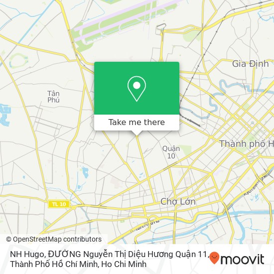 NH Hugo, ĐƯỜNG Nguyễn Thị Diệu Hương Quận 11, Thành Phố Hồ Chí Minh map