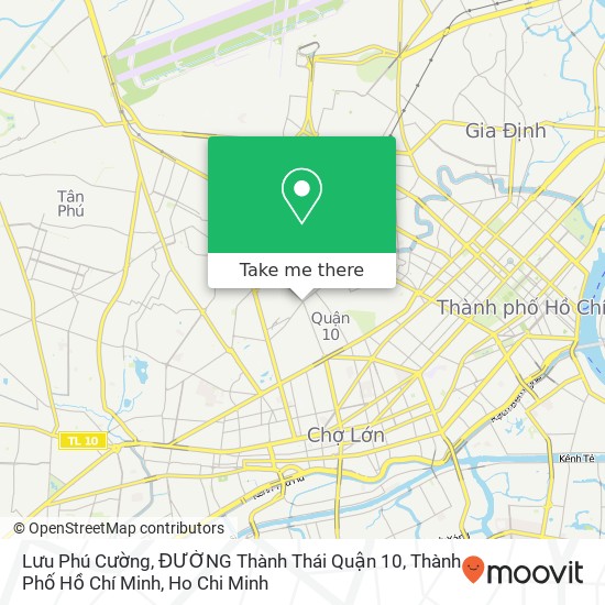 Lưu Phú Cường, ĐƯỜNG Thành Thái Quận 10, Thành Phố Hồ Chí Minh map