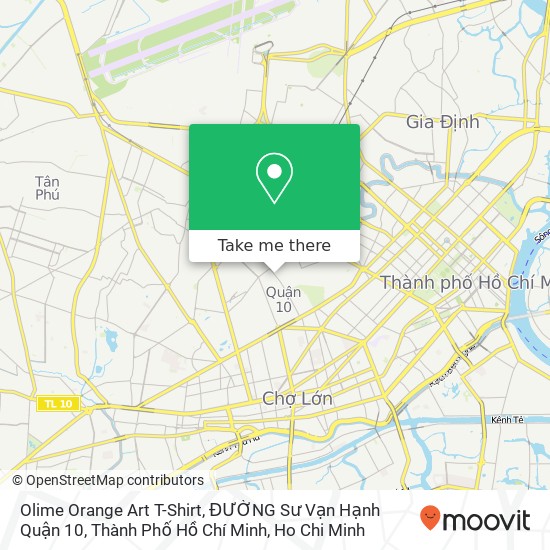 Olime Orange Art T-Shirt, ĐƯỜNG Sư Vạn Hạnh Quận 10, Thành Phố Hồ Chí Minh map