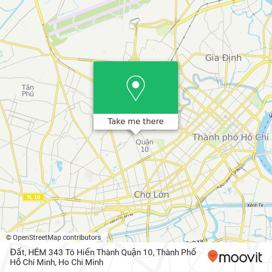 Đất, HẺM 343 Tô Hiến Thành Quận 10, Thành Phố Hồ Chí Minh map