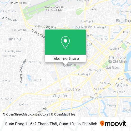 Quán Pong 116 / 2 Thành Thái, Quận 10 map