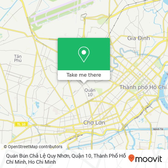 Quán Bún Chả Lệ Quy Nhơn, Quận 10, Thành Phố Hồ Chí Minh map