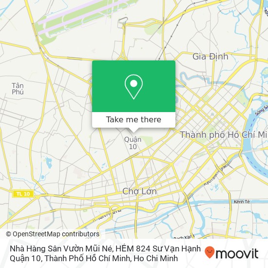 Nhà Hàng Sân Vườn Mũi Né, HẺM 824 Sư Vạn Hạnh Quận 10, Thành Phố Hồ Chí Minh map