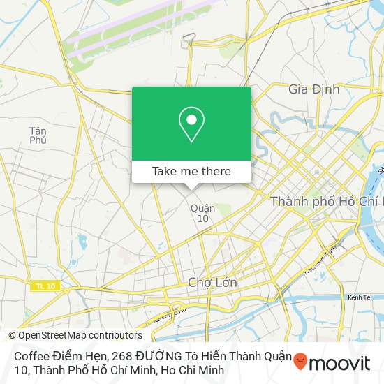 Coffee Điểm Hẹn, 268 ĐƯỜNG Tô Hiến Thành Quận 10, Thành Phố Hồ Chí Minh map