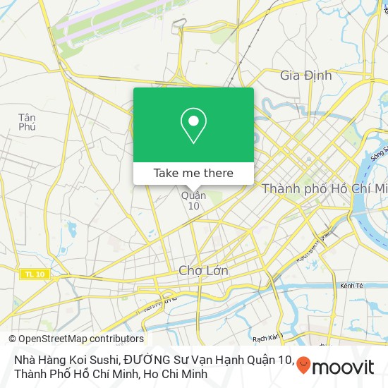 Nhà Hàng Koi Sushi, ĐƯỜNG Sư Vạn Hạnh Quận 10, Thành Phố Hồ Chí Minh map