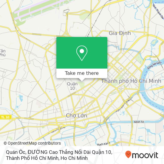 Quán Ốc, ĐƯỜNG Cao Thắng Nối Dài Quận 10, Thành Phố Hồ Chí Minh map