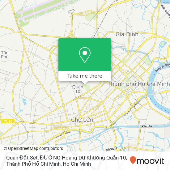 Quán Đất Sét, ĐƯỜNG Hoàng Dư Khương Quận 10, Thành Phố Hồ Chí Minh map