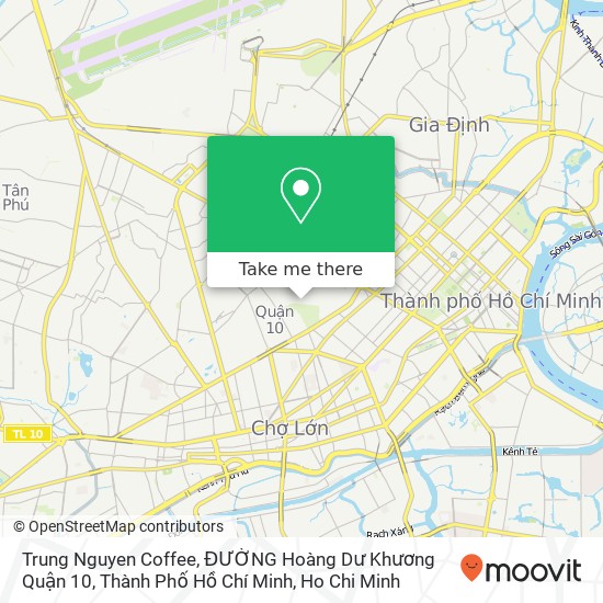 Trung Nguyen Coffee, ĐƯỜNG Hoàng Dư Khương Quận 10, Thành Phố Hồ Chí Minh map
