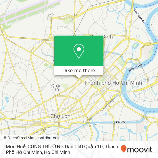 Món Huế, CÔNG TRƯỜNG Dân Chủ Quận 10, Thành Phố Hồ Chí Minh map