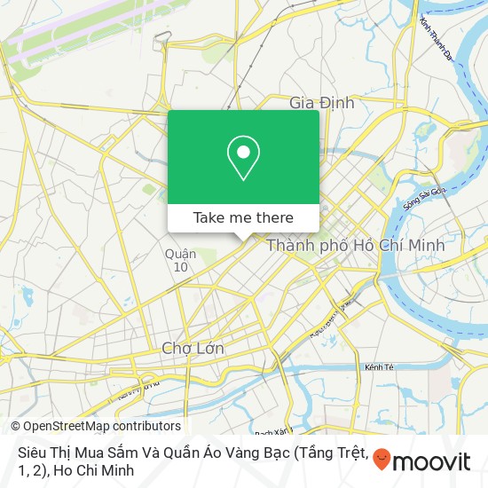 Siêu Thị Mua Sắm Và Quần Áo Vàng Bạc (Tầng Trệt, 1, 2) map