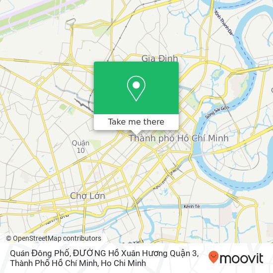 Quán Đông Phố, ĐƯỜNG Hồ Xuân Hương Quận 3, Thành Phố Hồ Chí Minh map