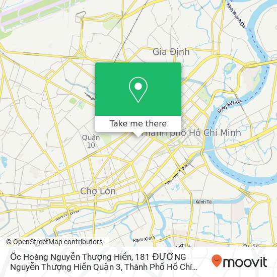 Ốc Hoàng Nguyễn Thượng Hiền, 181 ĐƯỜNG Nguyễn Thượng Hiền Quận 3, Thành Phố Hồ Chí Minh map