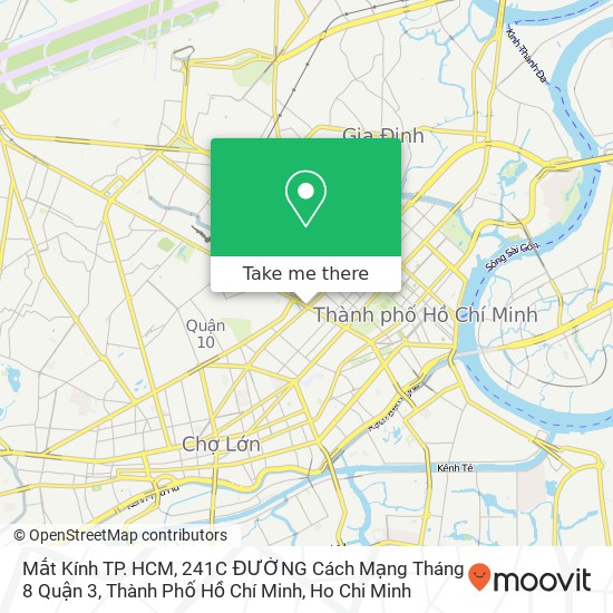 Mắt Kính TP. HCM, 241C ĐƯỜNG Cách Mạng Tháng 8 Quận 3, Thành Phố Hồ Chí Minh map