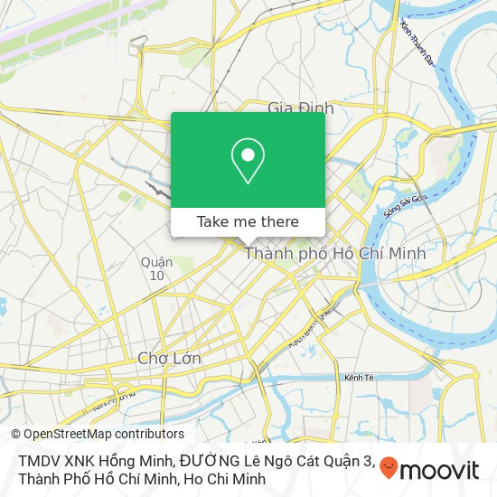 TMDV XNK Hồng Minh, ĐƯỜNG Lê Ngô Cát Quận 3, Thành Phố Hồ Chí Minh map