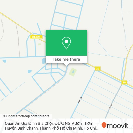 Quán Ăn Gia Đình Bia Chọi, ĐƯỜNG Vườn Thơm Huyện Bình Chánh, Thành Phố Hồ Chí Minh map