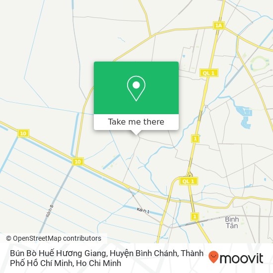 Bún Bò Huế Hương Giang, Huyện Bình Chánh, Thành Phố Hồ Chí Minh map