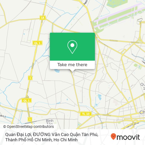 Quán Đại Lợi, ĐƯỜNG Văn Cao Quận Tân Phú, Thành Phố Hồ Chí Minh map