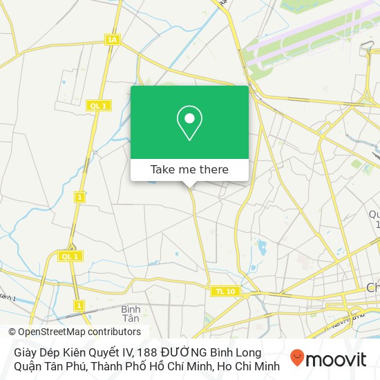 Giày Dép Kiên Quyết IV, 188 ĐƯỜNG Bình Long Quận Tân Phú, Thành Phố Hồ Chí Minh map