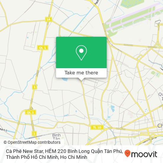 Cà Phê New Star, HẺM 220 Bình Long Quận Tân Phú, Thành Phố Hồ Chí Minh map