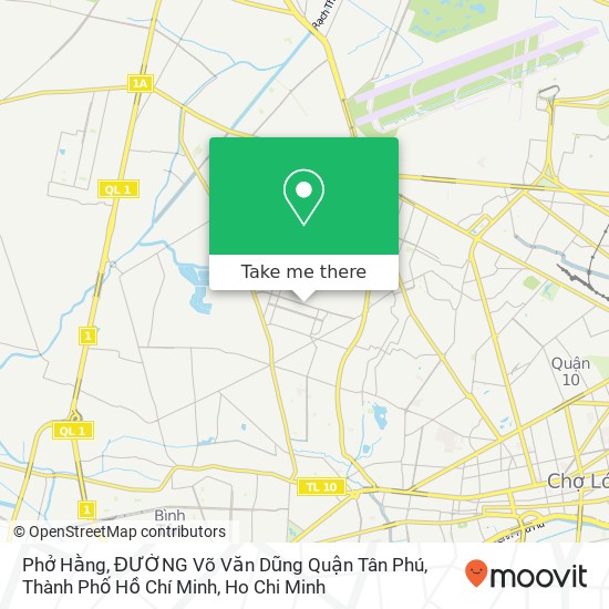 Phở Hằng, ĐƯỜNG Võ Văn Dũng Quận Tân Phú, Thành Phố Hồ Chí Minh map