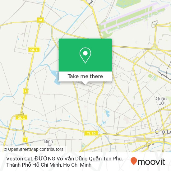 Veston Cat, ĐƯỜNG Võ Văn Dũng Quận Tân Phú, Thành Phố Hồ Chí Minh map