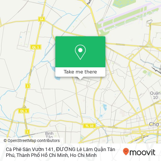 Cà Phê Sân Vườn 141, ĐƯỜNG Lê Lâm Quận Tân Phú, Thành Phố Hồ Chí Minh map