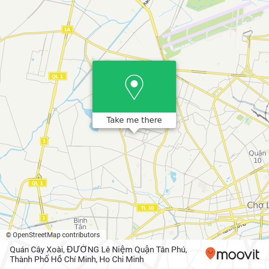 Quán Cây Xoài, ĐƯỜNG Lê Niệm Quận Tân Phú, Thành Phố Hồ Chí Minh map