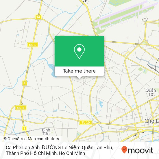 Cà Phê Lan Anh, ĐƯỜNG Lê Niệm Quận Tân Phú, Thành Phố Hồ Chí Minh map