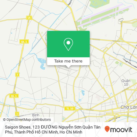 Saigon Shoes, 123 ĐƯỜNG Nguyễn Sơn Quận Tân Phú, Thành Phố Hồ Chí Minh map