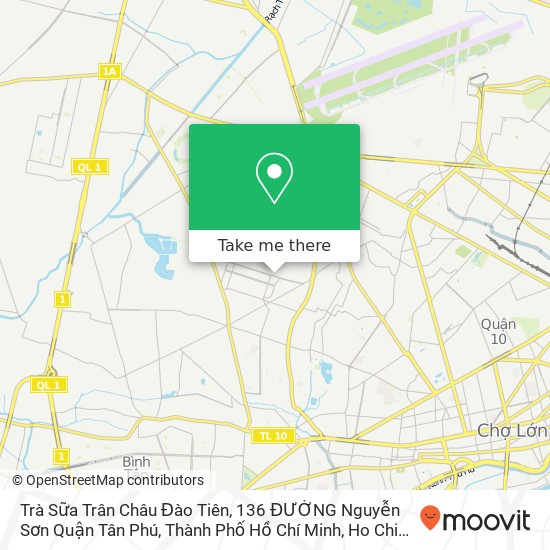 Trà Sữa Trân Châu Đào Tiên, 136 ĐƯỜNG Nguyễn Sơn Quận Tân Phú, Thành Phố Hồ Chí Minh map