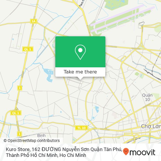 Kuro Store, 162 ĐƯỜNG Nguyễn Sơn Quận Tân Phú, Thành Phố Hồ Chí Minh map