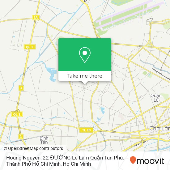 Hoàng Nguyên, 22 ĐƯỜNG Lê Lâm Quận Tân Phú, Thành Phố Hồ Chí Minh map