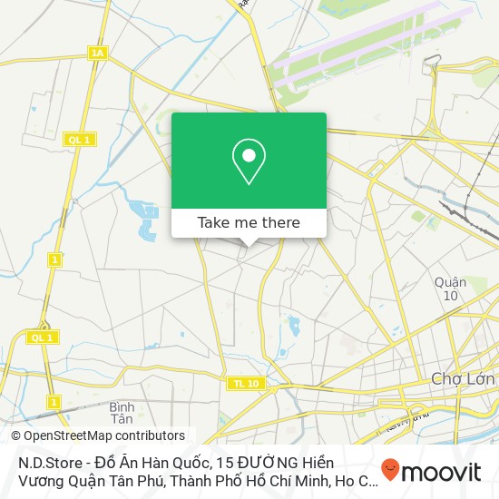 N.D.Store - Đồ Ăn Hàn Quốc, 15 ĐƯỜNG Hiền Vương Quận Tân Phú, Thành Phố Hồ Chí Minh map