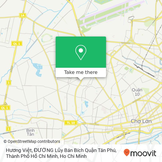 Hương Việt, ĐƯỜNG Lũy Bán Bích Quận Tân Phú, Thành Phố Hồ Chí Minh map