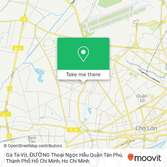 Gà Ta-Vịt, ĐƯỜNG Thoại Ngọc Hầu Quận Tân Phú, Thành Phố Hồ Chí Minh map