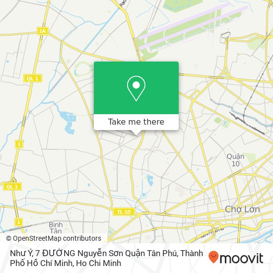 Như Ý, 7 ĐƯỜNG Nguyễn Sơn Quận Tân Phú, Thành Phố Hồ Chí Minh map