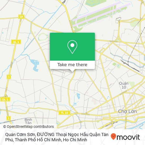 Quán Cơm Sơn, ĐƯỜNG Thoại Ngọc Hầu Quận Tân Phú, Thành Phố Hồ Chí Minh map