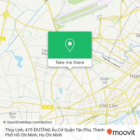 Thùy Linh, 475 ĐƯỜNG Âu Cơ Quận Tân Phú, Thành Phố Hồ Chí Minh map