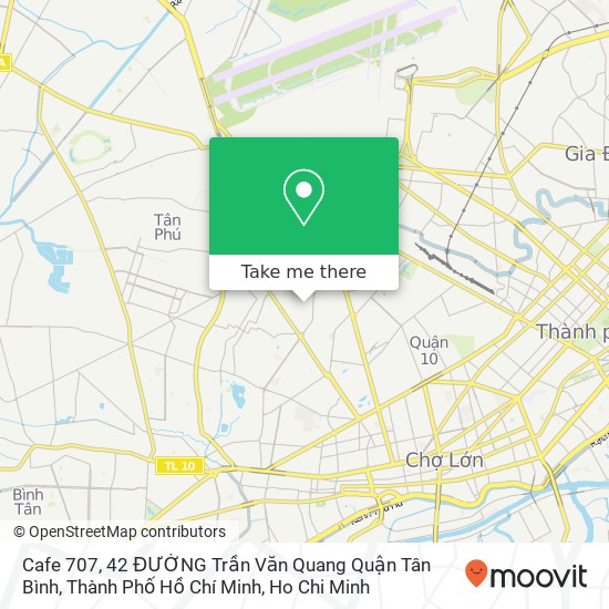 Cafe 707, 42 ĐƯỜNG Trần Văn Quang Quận Tân Bình, Thành Phố Hồ Chí Minh map