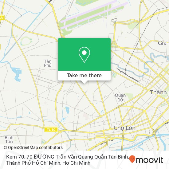 Kem 70, 70 ĐƯỜNG Trần Văn Quang Quận Tân Bình, Thành Phố Hồ Chí Minh map