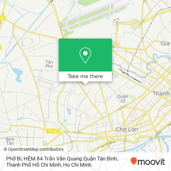 Phở Bi, HẺM 84 Trần Văn Quang Quận Tân Bình, Thành Phố Hồ Chí Minh map