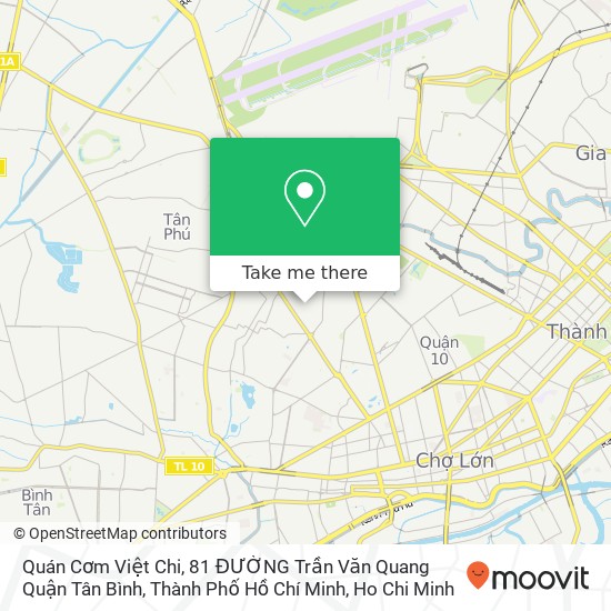 Quán Cơm Việt Chi, 81 ĐƯỜNG Trần Văn Quang Quận Tân Bình, Thành Phố Hồ Chí Minh map