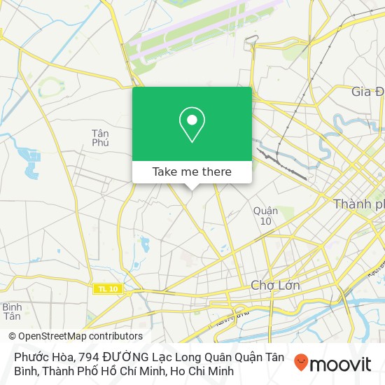 Phước Hòa, 794 ĐƯỜNG Lạc Long Quân Quận Tân Bình, Thành Phố Hồ Chí Minh map