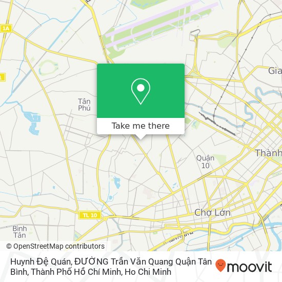 Huynh Đệ Quán, ĐƯỜNG Trần Văn Quang Quận Tân Bình, Thành Phố Hồ Chí Minh map